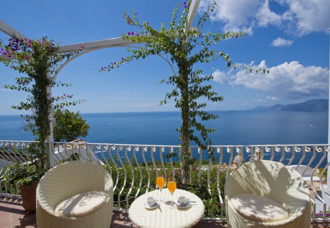  in Praiano - Casa Sunset - Panoramaterrasse mit Blick auf Positano und Capri