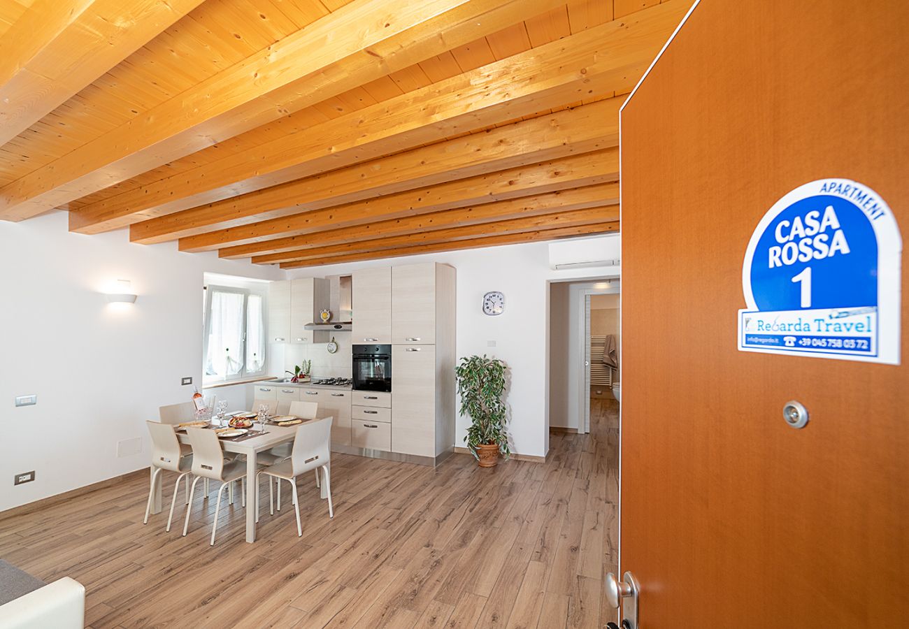 Ferienhaus in Bardolino - Regarda - romantisches  Rustico Casa Rossa 1 mit WLan, Klimaanlage