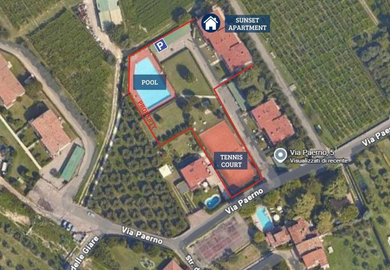 Ferienwohnung in Bardolino - Sunset Bardolino Apartment mit Seeblick, Pool, Tennisplatz